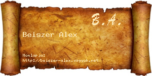 Beiszer Alex névjegykártya